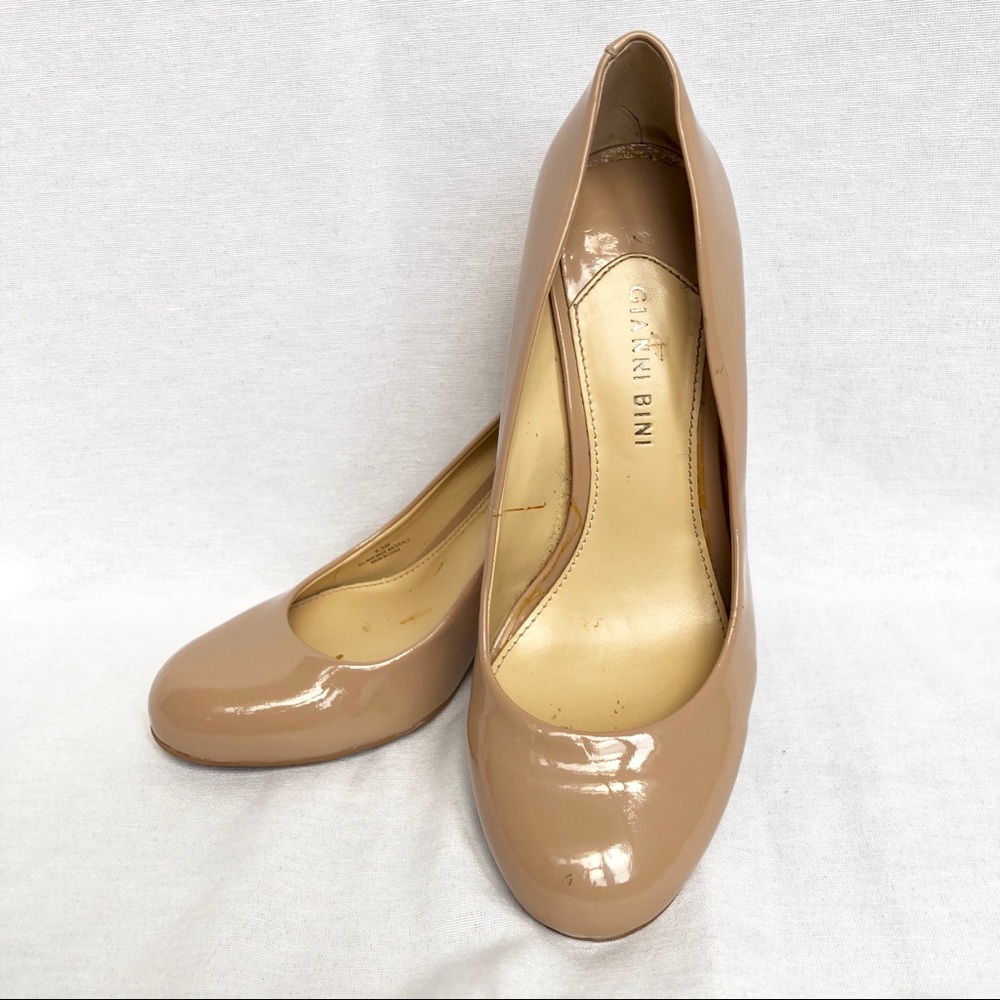 Gianni Bini Tan Patent Leather Pumps